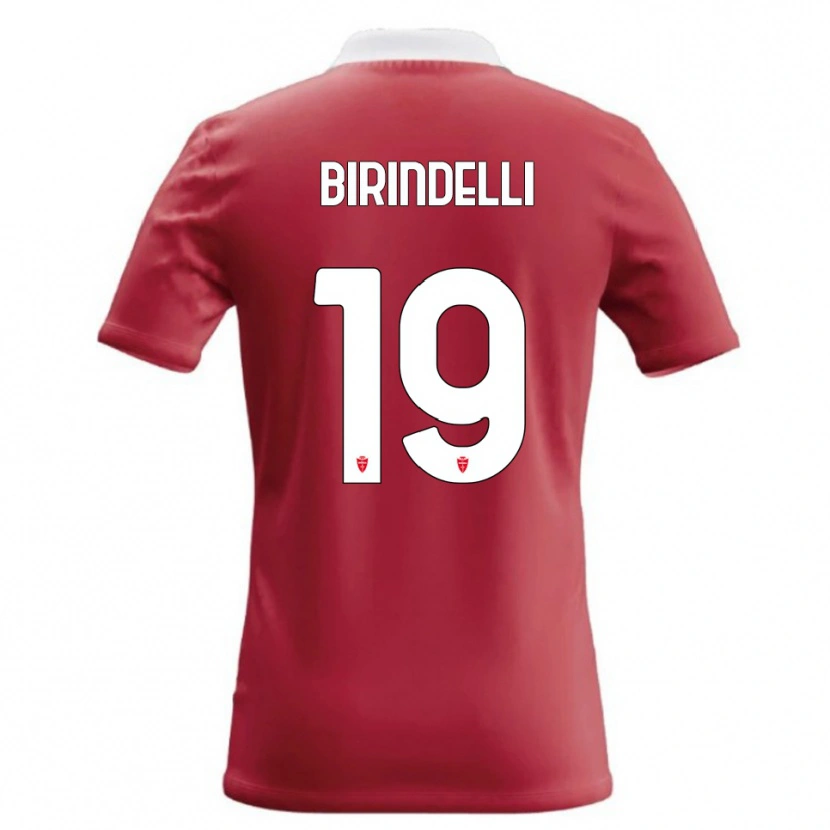 Danxen Bambino Maglia Samuele Birindelli #19 Rosso Bianco Kit Gara Home 2026/27 Maglietta