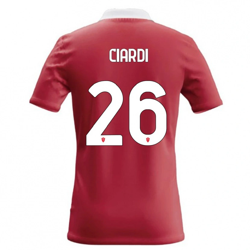 Danxen Bambino Maglia Tommaso Ciardi #26 Rosso Bianco Kit Gara Home 2026/27 Maglietta