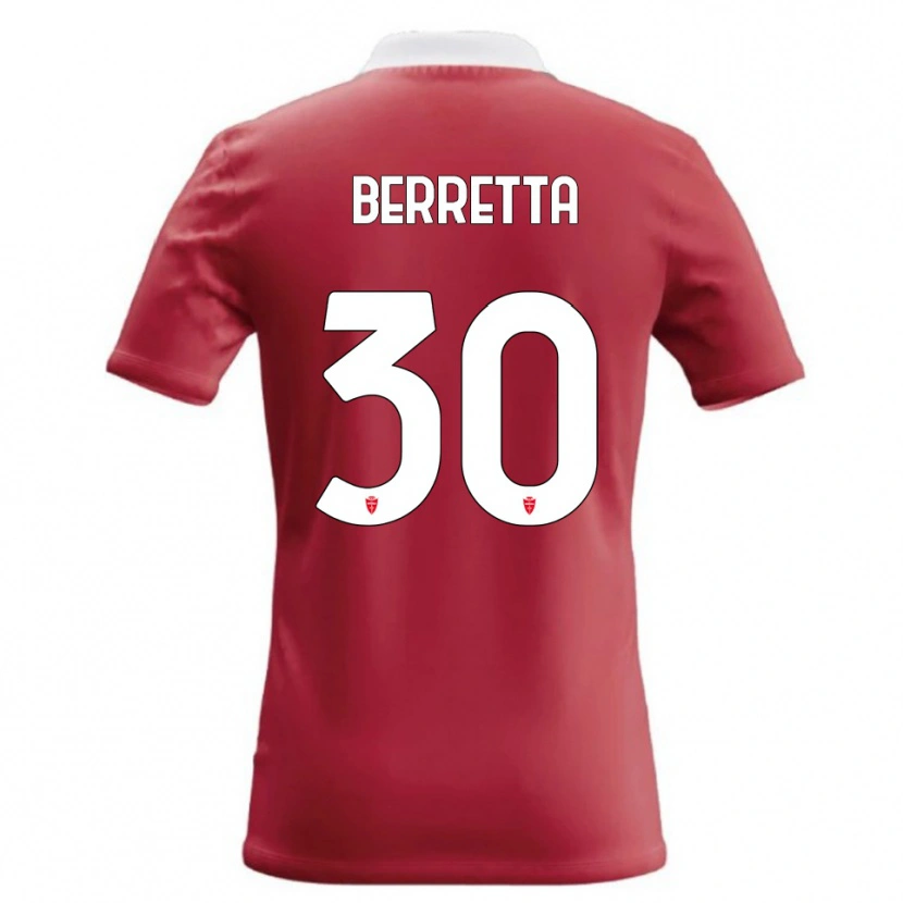 Danxen Bambino Maglia Alessandro Berretta #30 Rosso Bianco Kit Gara Home 2026/27 Maglietta