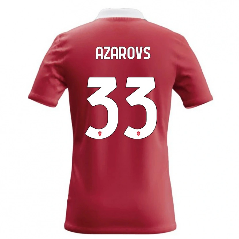 Danxen Bambino Maglia Timurs Azarovs #33 Rosso Bianco Kit Gara Home 2026/27 Maglietta