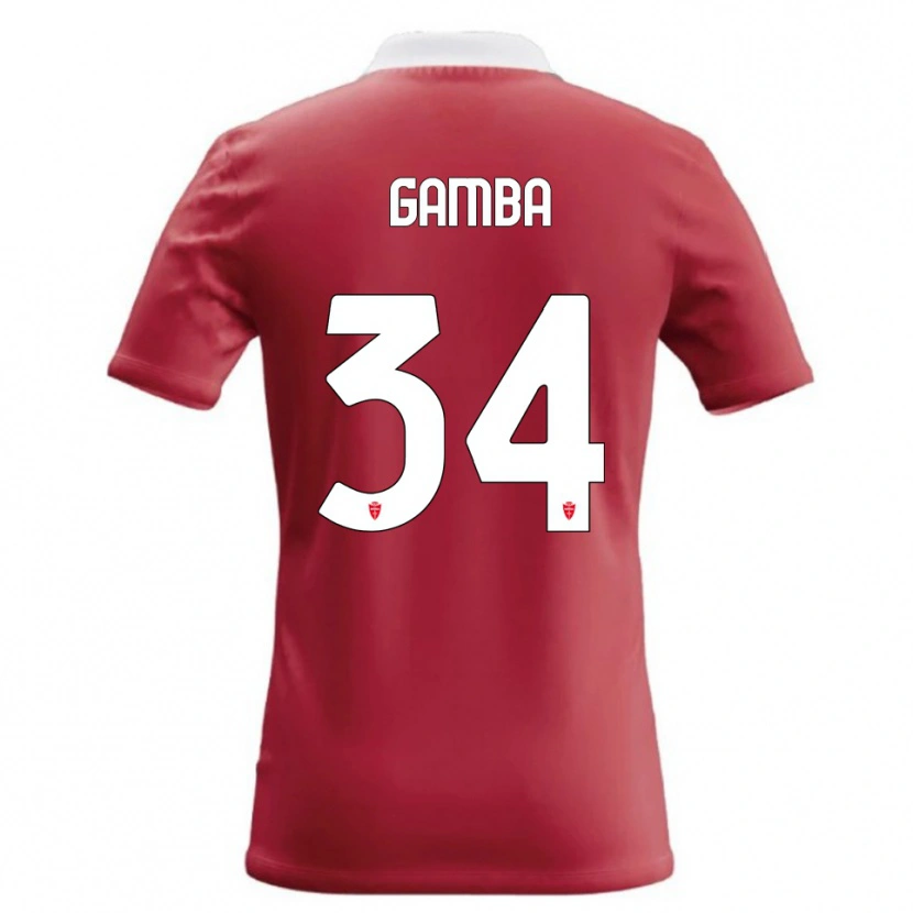 Danxen Bambino Maglia Alberto Gamba #34 Rosso Bianco Kit Gara Home 2026/27 Maglietta