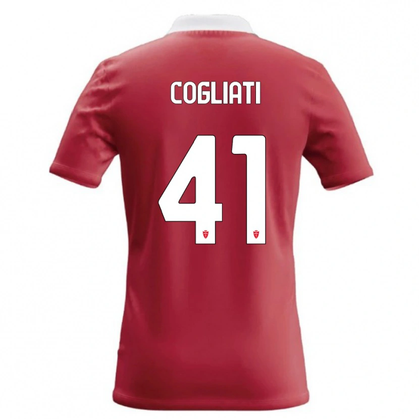 Danxen Bambino Maglia Andrea Cogliati #41 Rosso Bianco Kit Gara Home 2026/27 Maglietta