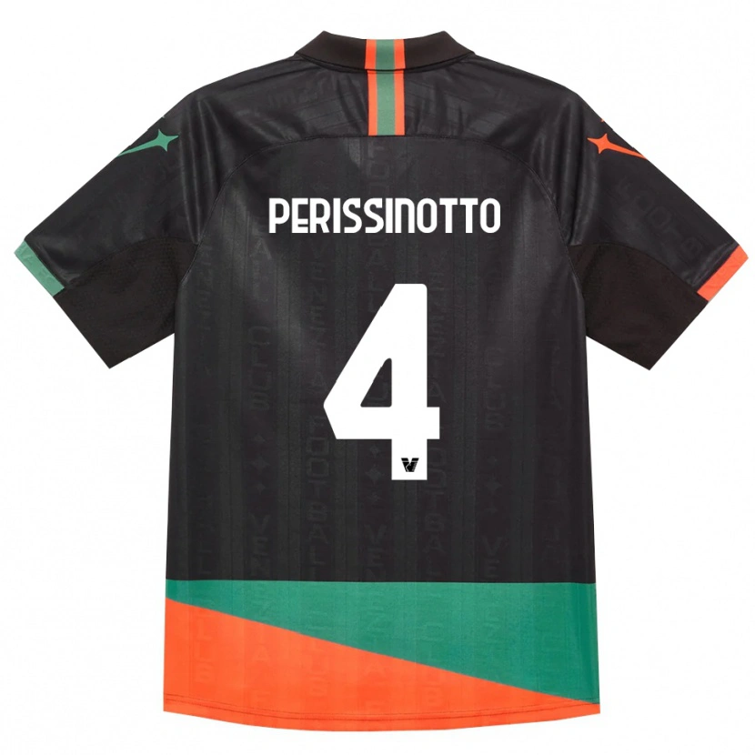 Danxen Bambino Maglia Nicolò Perissinotto #4 Nero Arancio Verde Kit Gara Home 2026/27 Maglietta