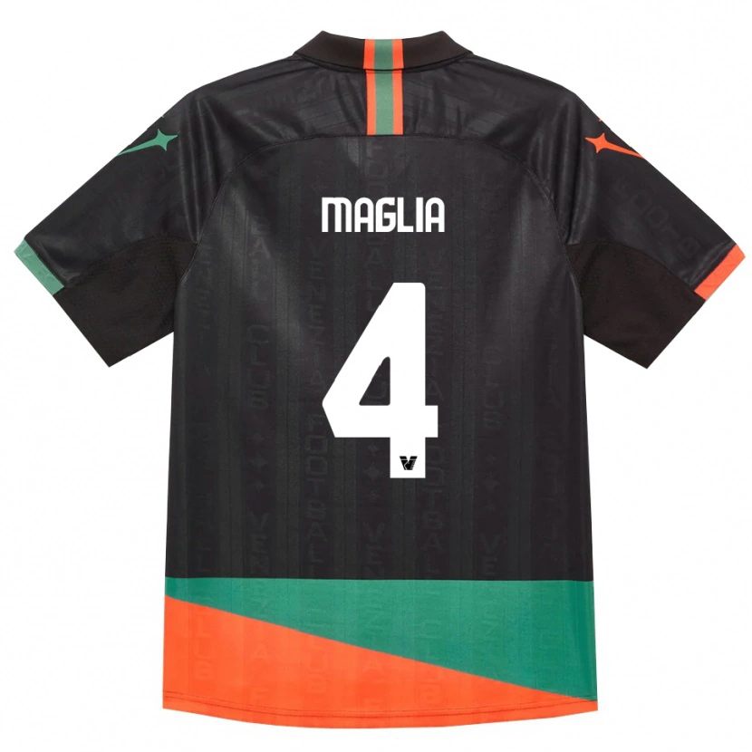 Danxen Bambino Maglia Jacopo Maglia #4 Nero Arancio Verde Kit Gara Home 2026/27 Maglietta