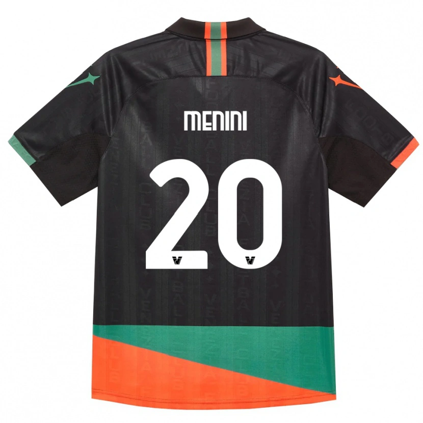 Danxen Bambino Maglia Alessandra Menini #20 Nero Arancio Verde Kit Gara Home 2026/27 Maglietta