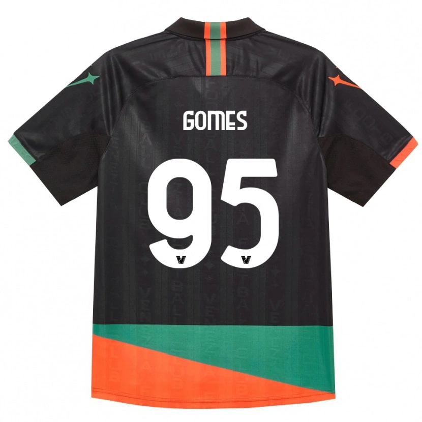 Danxen Bambino Maglia Ale Gomes #95 Nero Arancio Verde Kit Gara Home 2026/27 Maglietta
