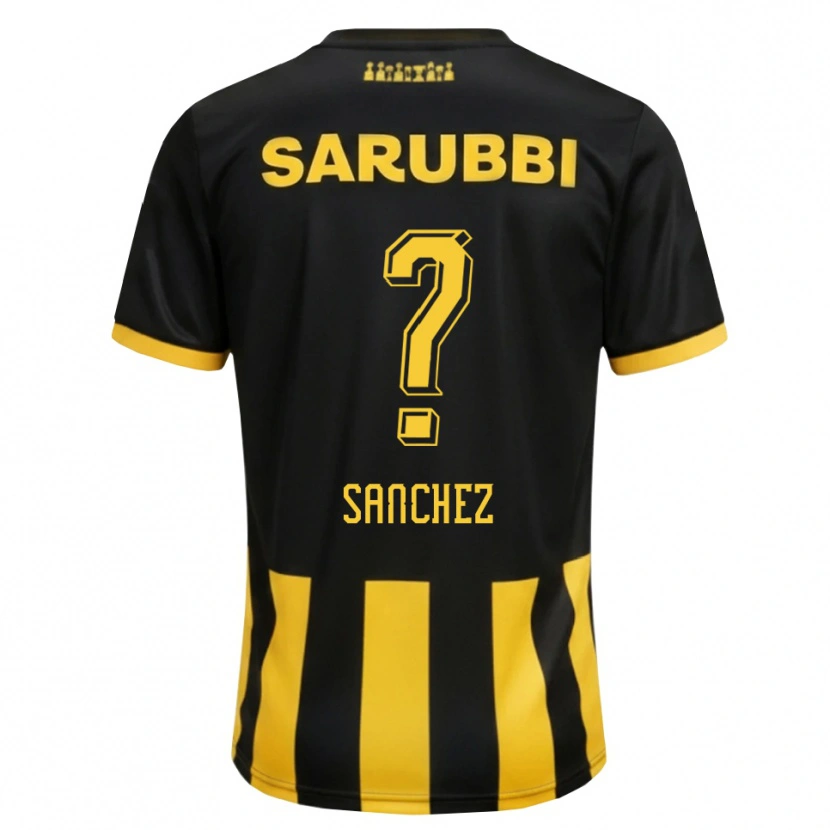Danxen Bambino Maglia Juan Sanchez #0 Nero Giallo Kit Gara Home 2026/27 Maglietta