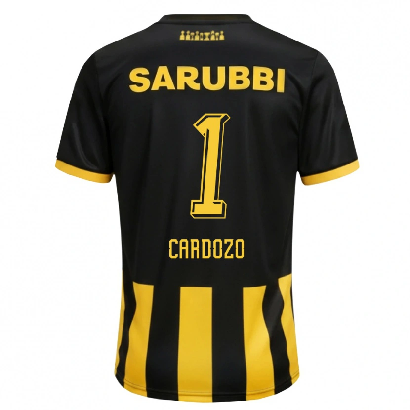 Danxen Bambino Maglia Thiago Cardozo #1 Nero Giallo Kit Gara Home 2026/27 Maglietta