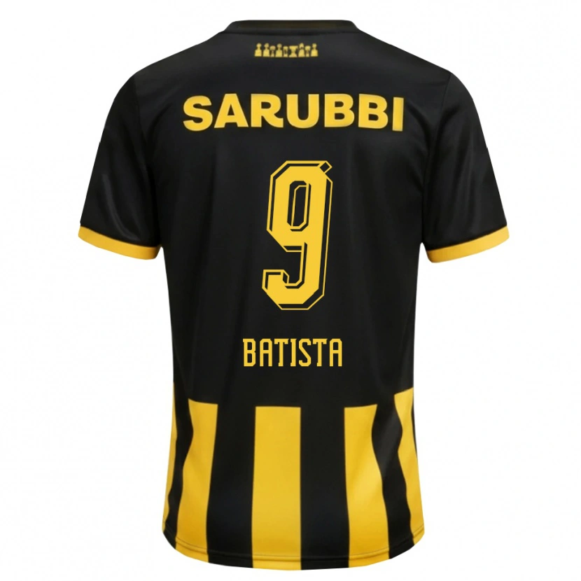 Danxen Bambino Maglia Facundo Batista #9 Nero Giallo Kit Gara Home 2026/27 Maglietta