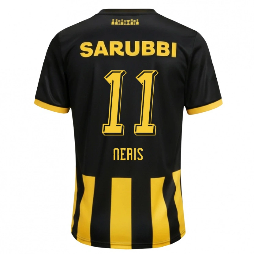 Danxen Bambino Maglia José Neris #11 Nero Giallo Kit Gara Home 2026/27 Maglietta