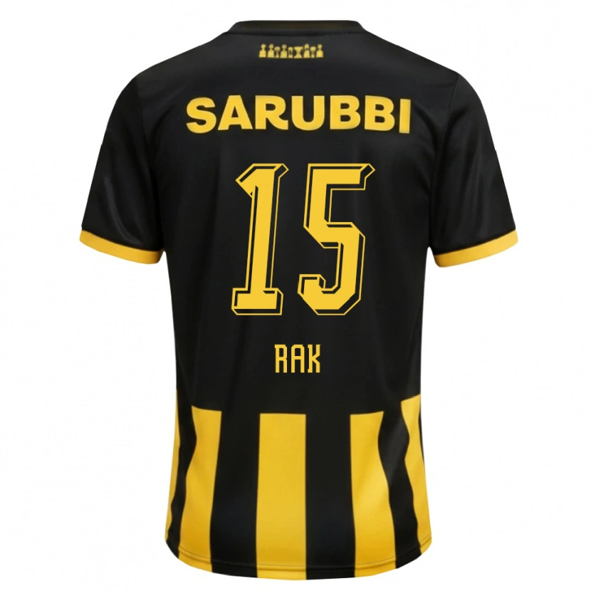 Danxen Bambino Maglia Yonatthan Rak #15 Nero Giallo Kit Gara Home 2026/27 Maglietta