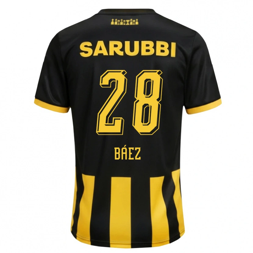 Danxen Bambino Maglia Jaime Báez #28 Nero Giallo Kit Gara Home 2026/27 Maglietta