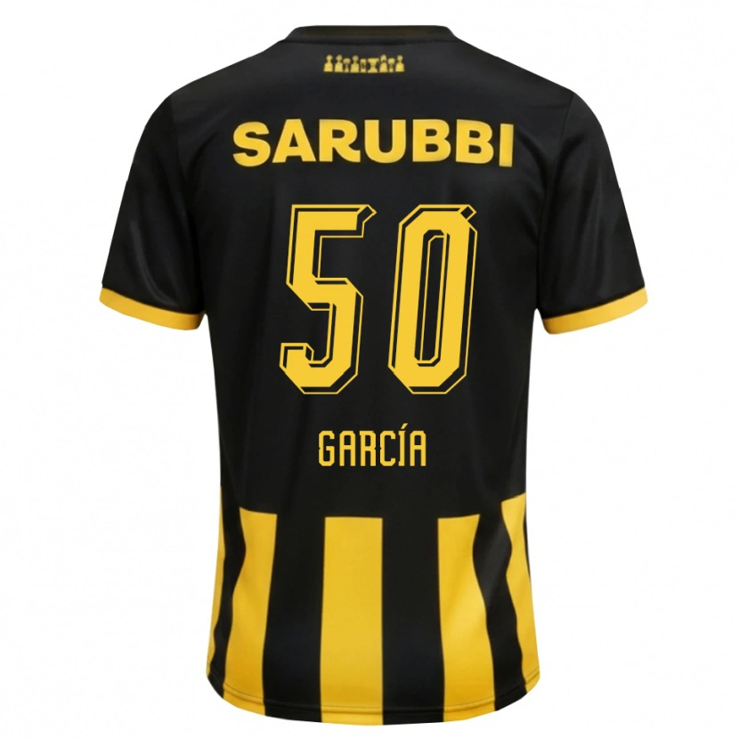 Danxen Bambino Maglia Diego García #50 Nero Giallo Kit Gara Home 2026/27 Maglietta
