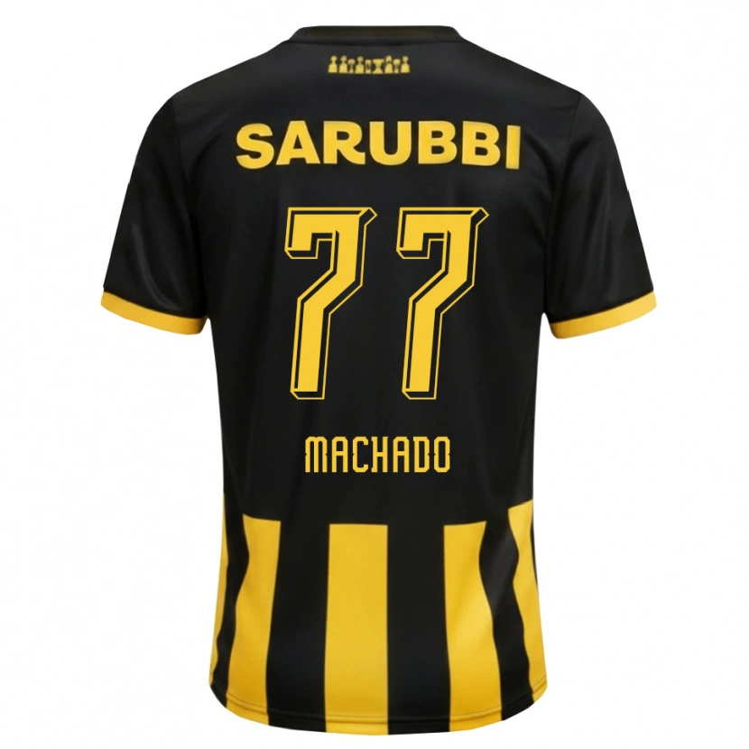 Danxen Bambino Maglia Alexander Machado #77 Nero Giallo Kit Gara Home 2026/27 Maglietta