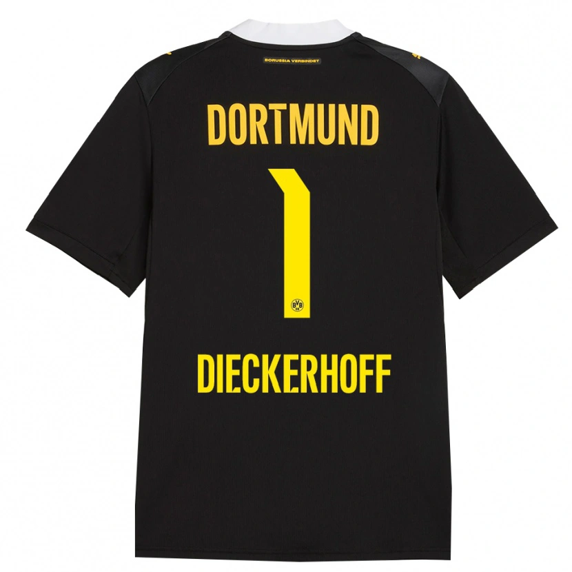 Danxen Bambino Maglia Max Dieckerhoff #1 Rosso Giallo Nero Kit Gara Away 2026/27 Maglietta