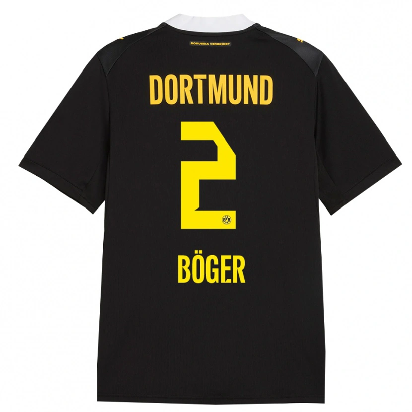 Danxen Bambino Maglia Mia Böger #2 Rosso Giallo Nero Kit Gara Away 2026/27 Maglietta