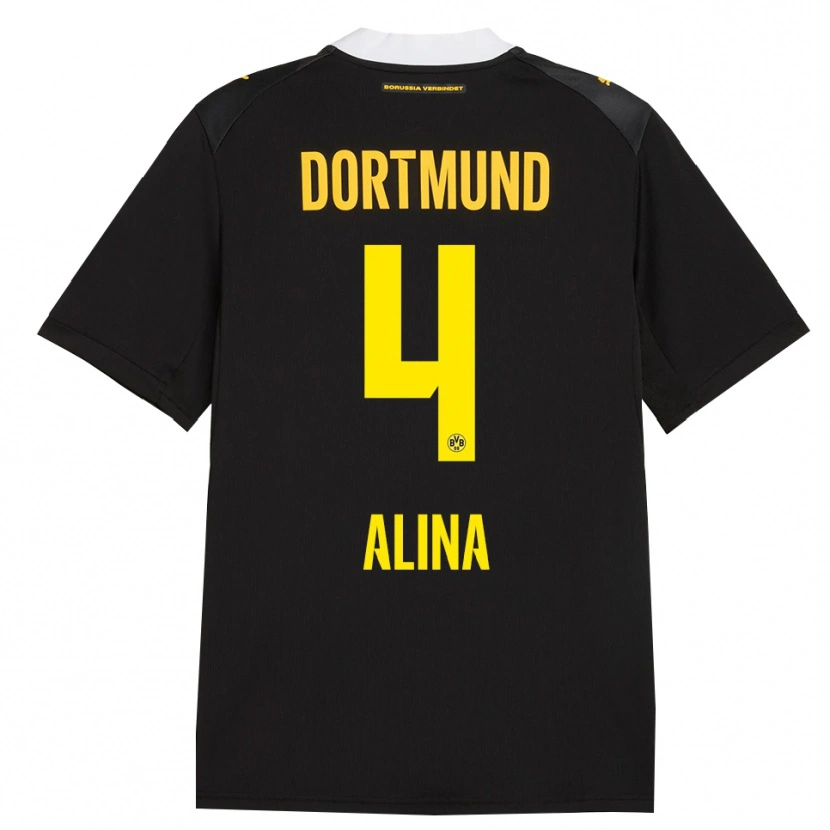 Danxen Bambino Maglia Grijseels Alina #4 Rosso Giallo Nero Kit Gara Away 2026/27 Maglietta