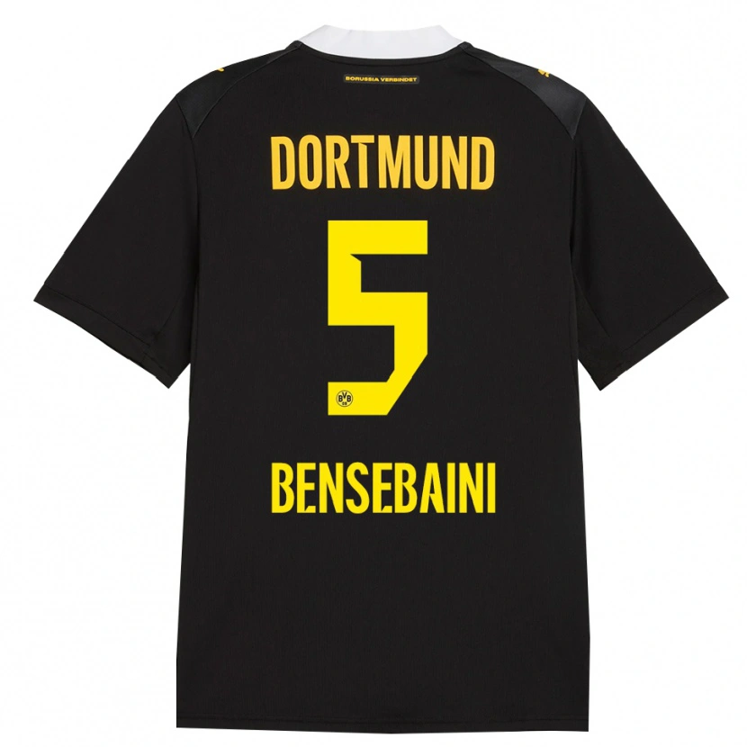 Danxen Bambino Maglia Ramy Bensebaini #5 Rosso Giallo Nero Kit Gara Away 2026/27 Maglietta