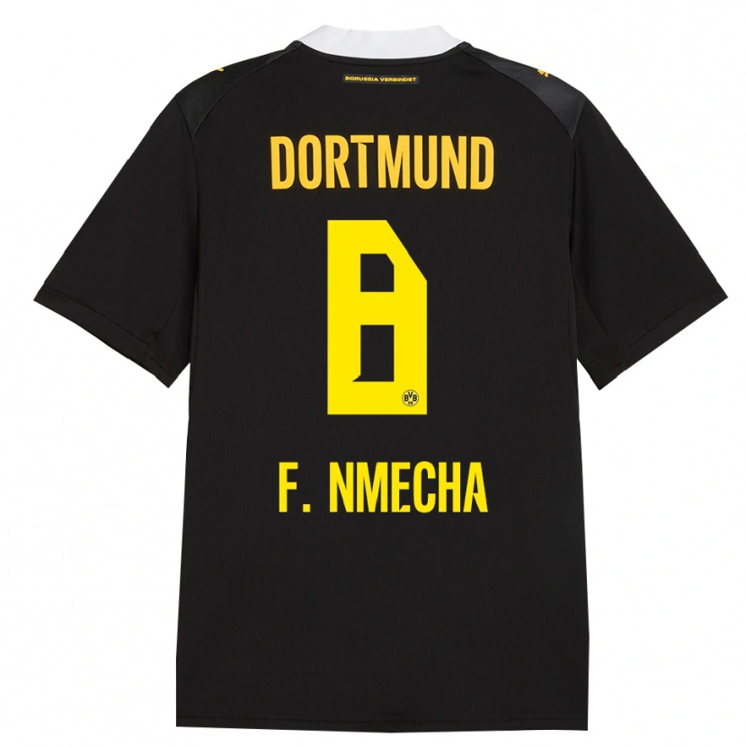 Danxen Bambino Maglia Felix Nmecha #8 Rosso Giallo Nero Kit Gara Away 2026/27 Maglietta