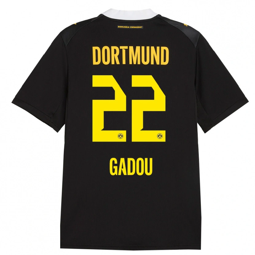 Danxen Bambino Maglia Joane Gadou #22 Rosso Giallo Nero Kit Gara Away 2026/27 Maglietta