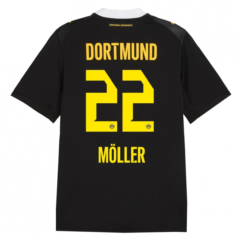 Danxen Bambino Maglia Paul Möller #22 Rosso Giallo Nero Kit Gara Away 2026/27 Maglietta