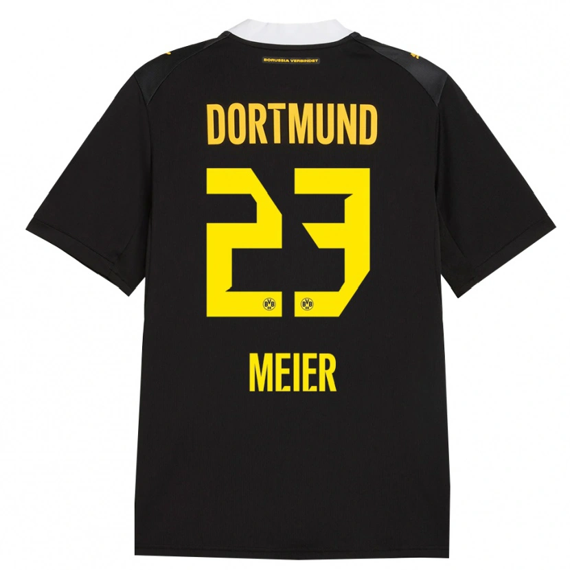 Danxen Bambino Maglia Maximilian Meier #23 Rosso Giallo Nero Kit Gara Away 2026/27 Maglietta