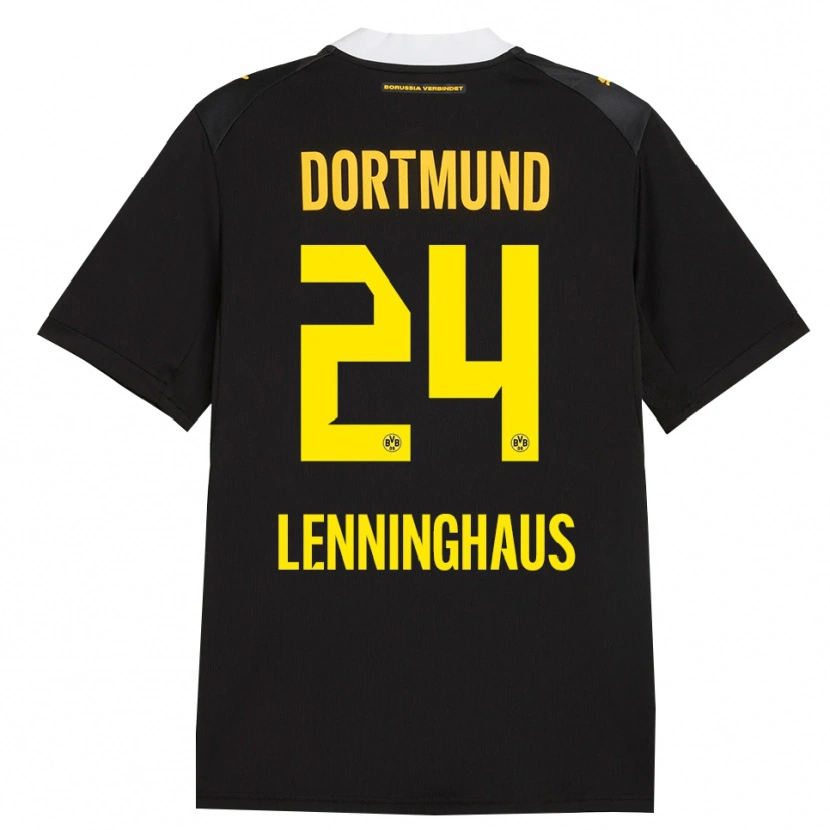 Danxen Bambino Maglia Mika Lenninghaus #24 Rosso Giallo Nero Kit Gara Away 2026/27 Maglietta