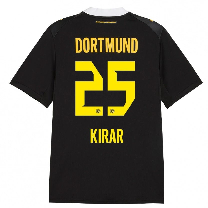 Danxen Bambino Maglia Emre Kirar #25 Rosso Giallo Nero Kit Gara Away 2026/27 Maglietta