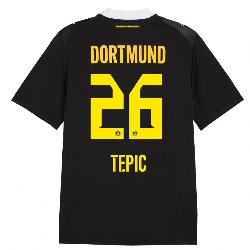 Danxen Bambino Maglia Lyon Tepic #26 Rosso Giallo Nero Kit Gara Away 2026/27 Maglietta