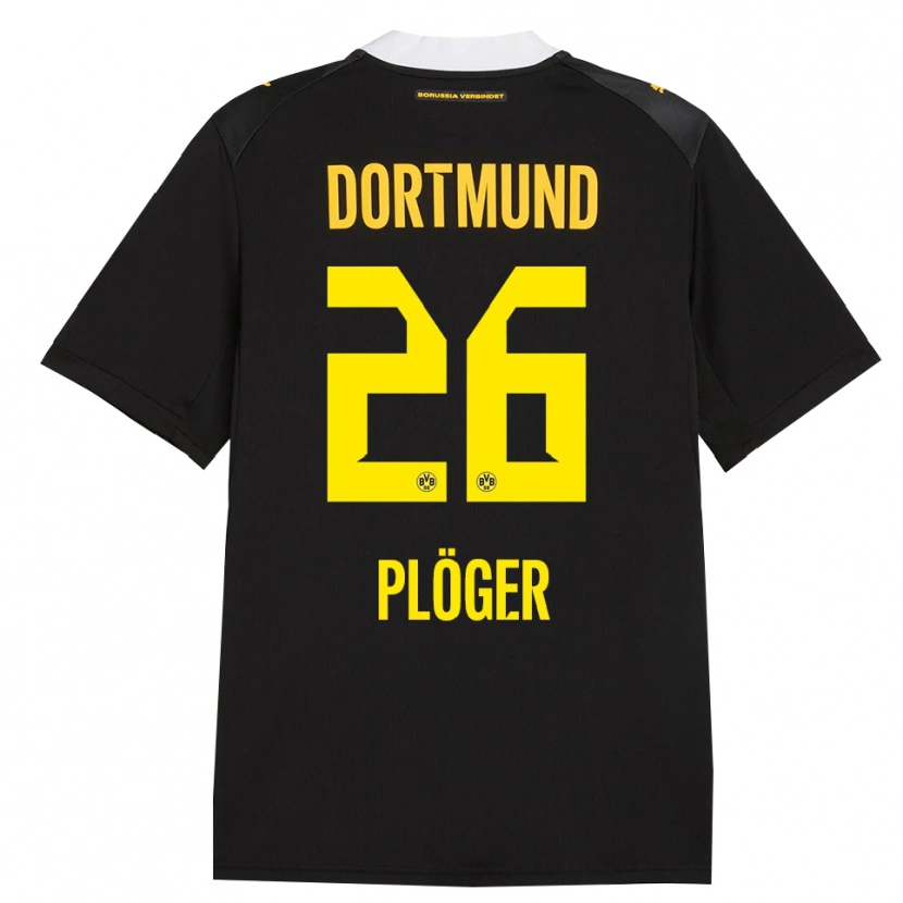 Danxen Bambino Maglia Dustin Plöger #26 Rosso Giallo Nero Kit Gara Away 2026/27 Maglietta