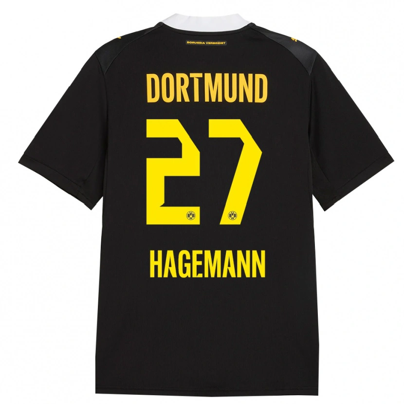 Danxen Bambino Maglia Keron Hagemann #27 Rosso Giallo Nero Kit Gara Away 2026/27 Maglietta