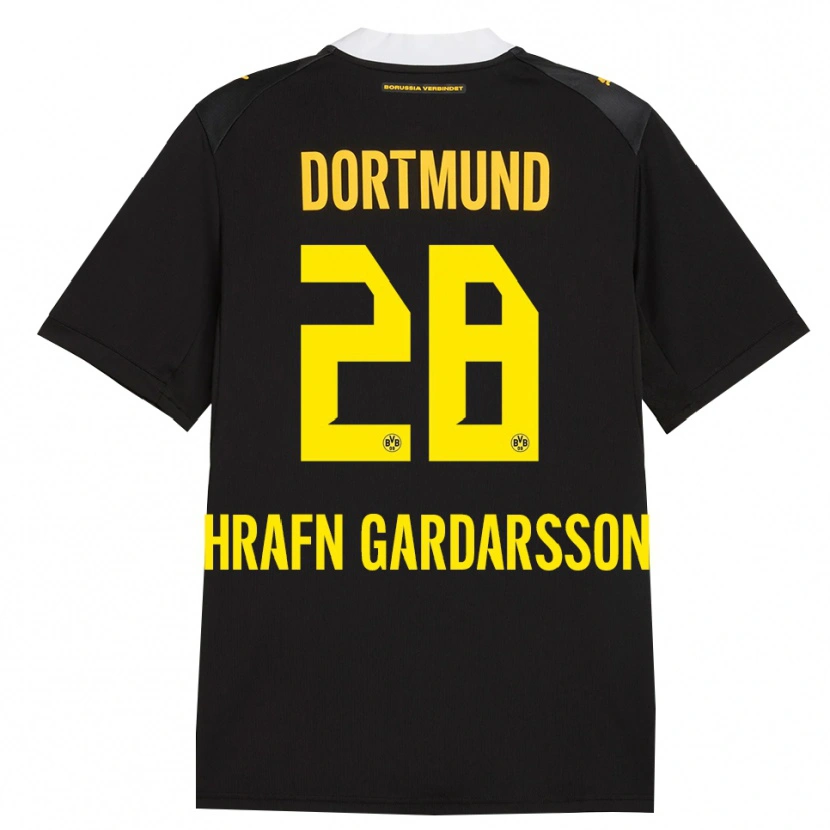 Danxen Bambino Maglia Bjarki Hrafn Gardarsson #28 Rosso Giallo Nero Kit Gara Away 2026/27 Maglietta