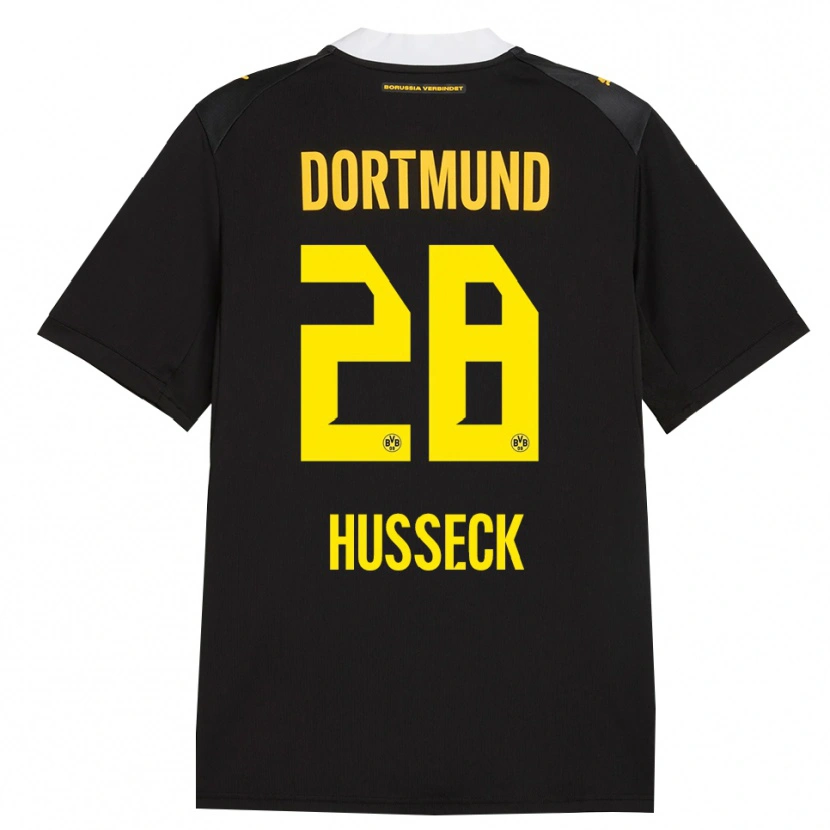 Danxen Bambino Maglia Jonah Husseck #28 Rosso Giallo Nero Kit Gara Away 2026/27 Maglietta
