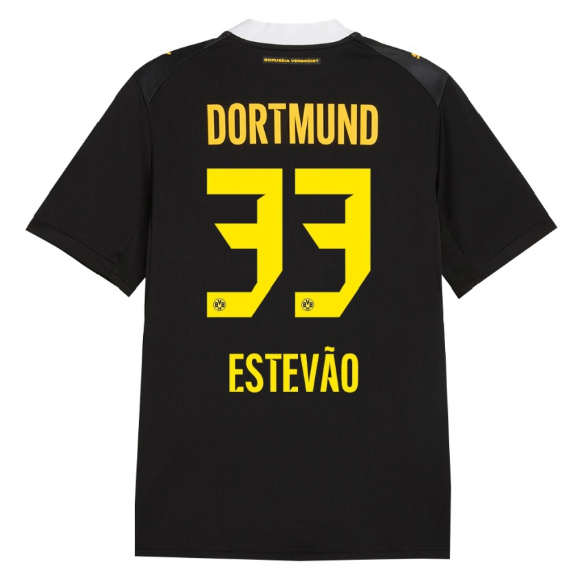 Danxen Bambino Maglia Tiago Estevão #33 Rosso Giallo Nero Kit Gara Away 2026/27 Maglietta