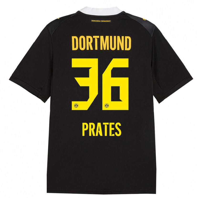 Danxen Bambino Maglia Kauã Prates #36 Rosso Giallo Nero Kit Gara Away 2026/27 Maglietta
