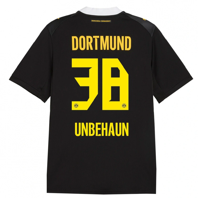 Danxen Bambino Maglia Luca Unbehaun #38 Rosso Giallo Nero Kit Gara Away 2026/27 Maglietta