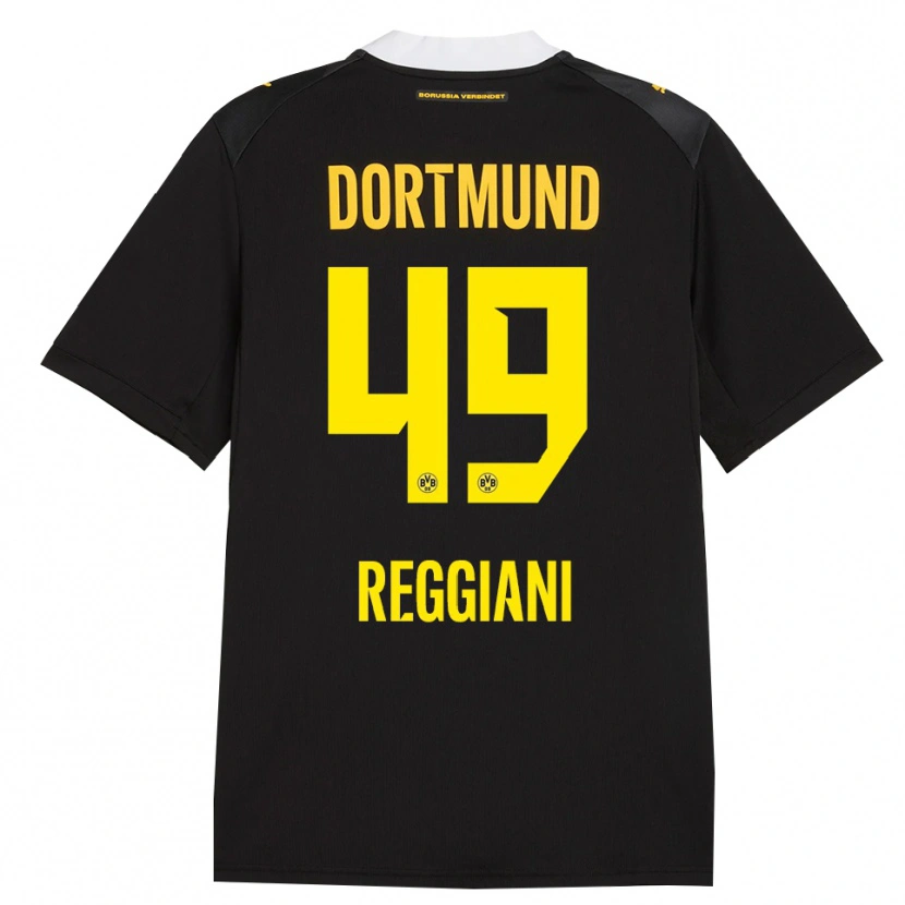 Danxen Bambino Maglia Luca Reggiani #49 Rosso Giallo Nero Kit Gara Away 2026/27 Maglietta