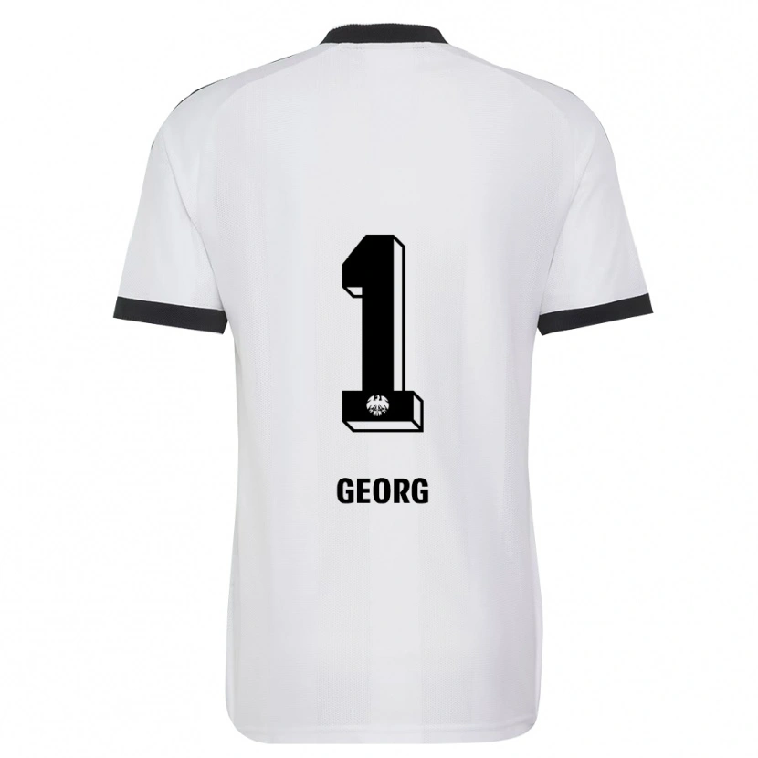Danxen Bambino Maglia Hannes Georg #1 Bianco Nero Kit Gara Away 2026/27 Maglietta