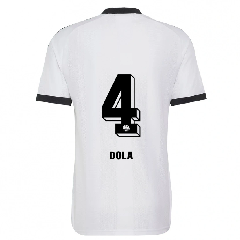 Danxen Bambino Maglia Igor Dola #4 Bianco Nero Kit Gara Away 2026/27 Maglietta