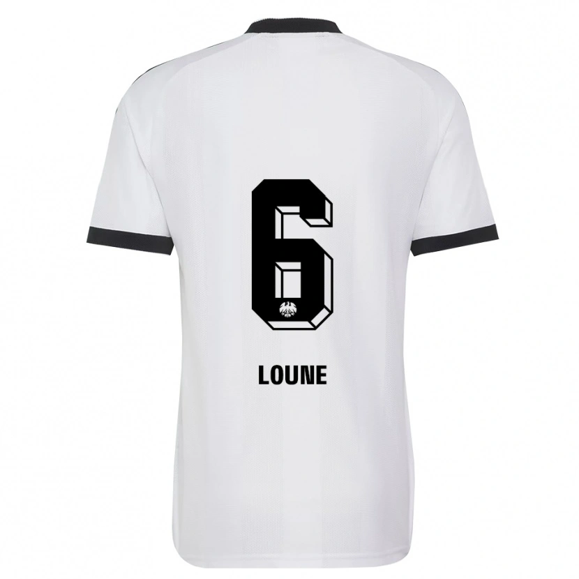 Danxen Bambino Maglia Adam Loune #6 Bianco Nero Kit Gara Away 2026/27 Maglietta