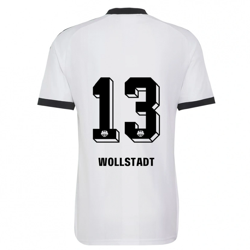 Danxen Bambino Maglia Fabio Wollstadt #13 Bianco Nero Kit Gara Away 2026/27 Maglietta