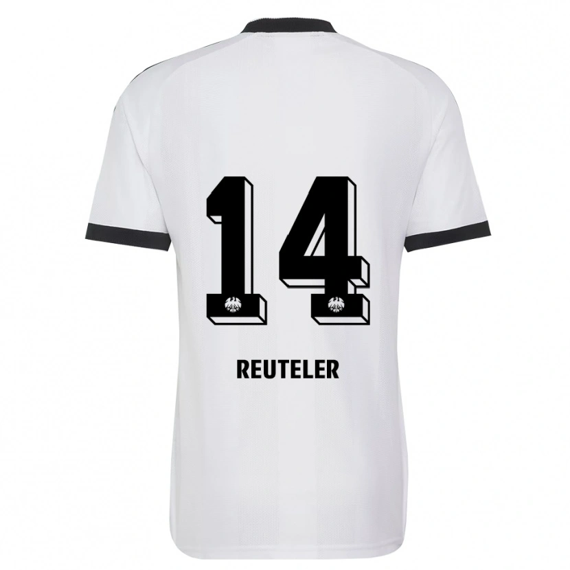 Danxen Bambino Maglia Geraldine Reuteler #14 Bianco Nero Kit Gara Away 2026/27 Maglietta