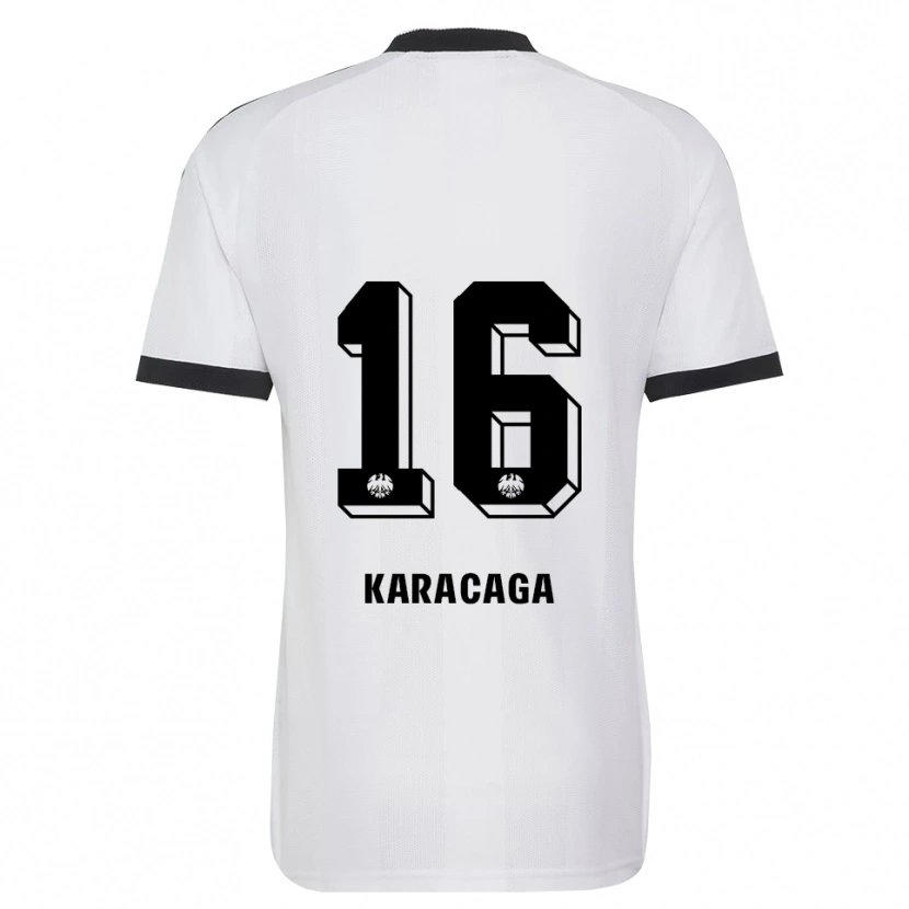Danxen Bambino Maglia Tom Karacaga #16 Bianco Nero Kit Gara Away 2026/27 Maglietta