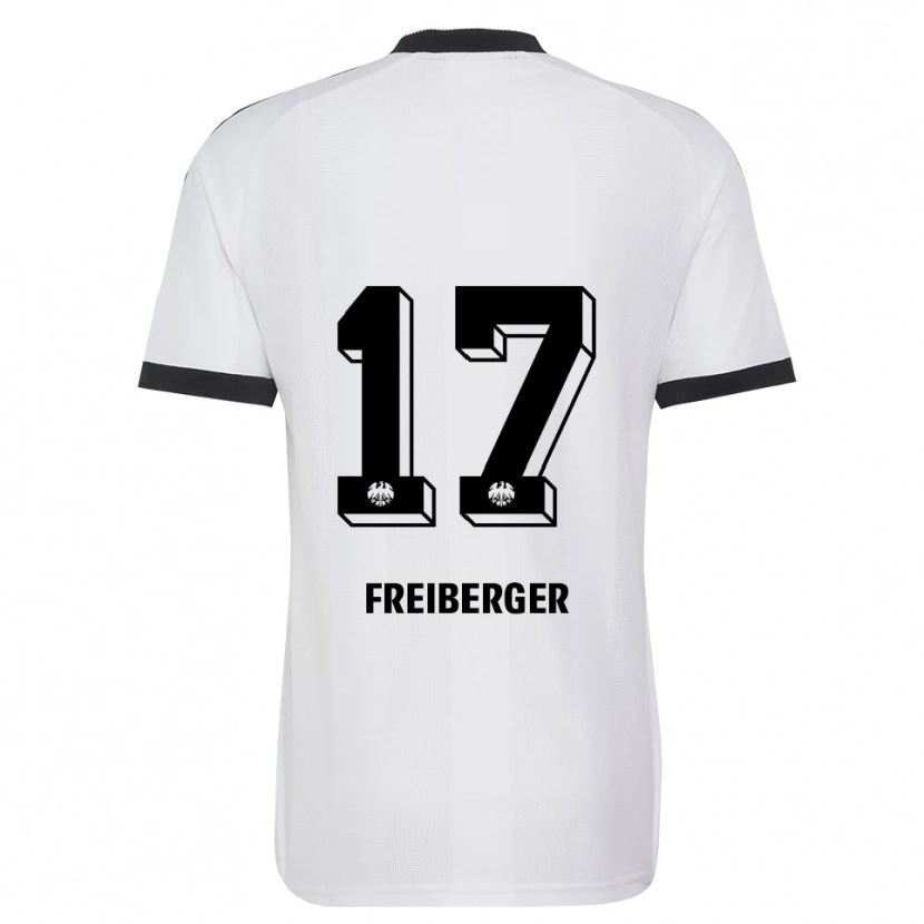 Danxen Bambino Maglia Benjamin Freiberger #17 Bianco Nero Kit Gara Away 2026/27 Maglietta