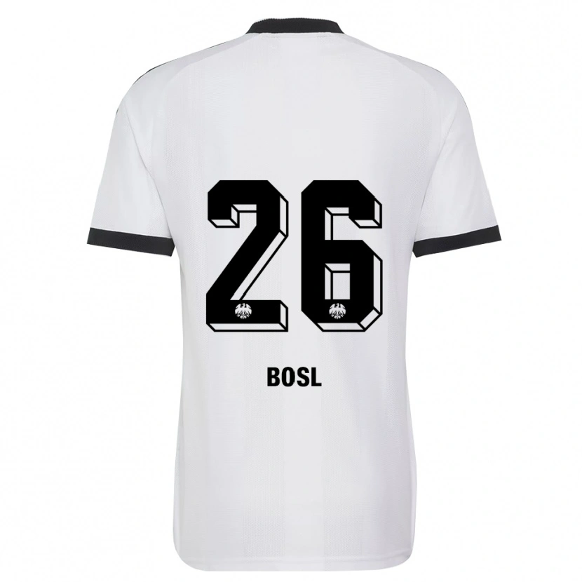 Danxen Bambino Maglia Cara Bosl #26 Bianco Nero Kit Gara Away 2026/27 Maglietta