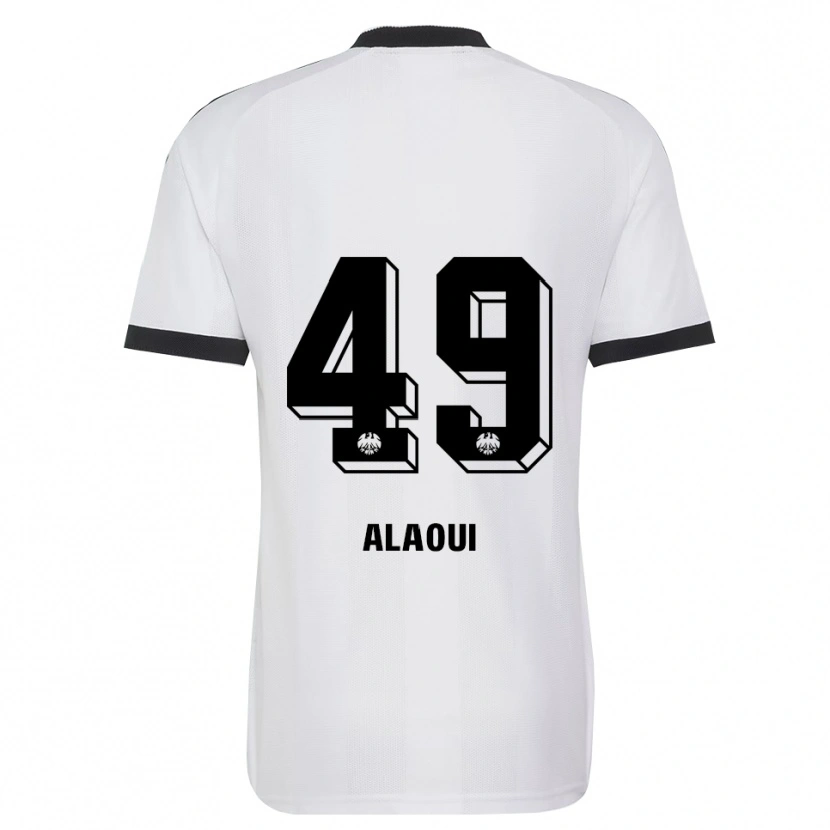 Danxen Bambino Maglia Anas Alaoui #49 Bianco Nero Kit Gara Away 2026/27 Maglietta
