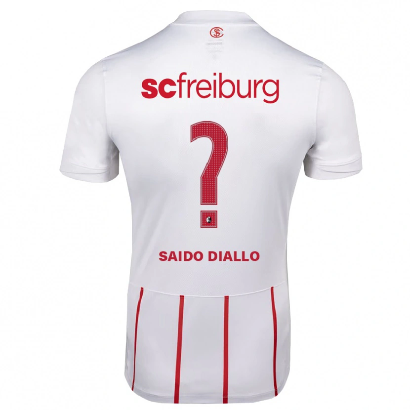 Danxen Bambino Maglia Mamadou Saido Diallo #0 Bianco Rosso Giallo Kit Gara Away 2026/27 Maglietta