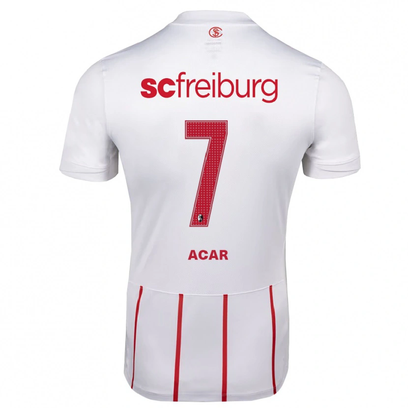 Danxen Bambino Maglia Hasan Acar #7 Bianco Rosso Giallo Kit Gara Away 2026/27 Maglietta