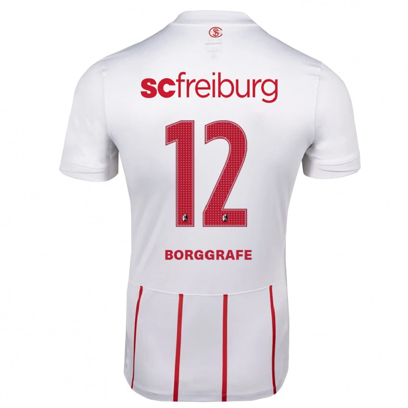 Danxen Bambino Maglia Rafaela Borggräfe #12 Bianco Rosso Giallo Kit Gara Away 2026/27 Maglietta