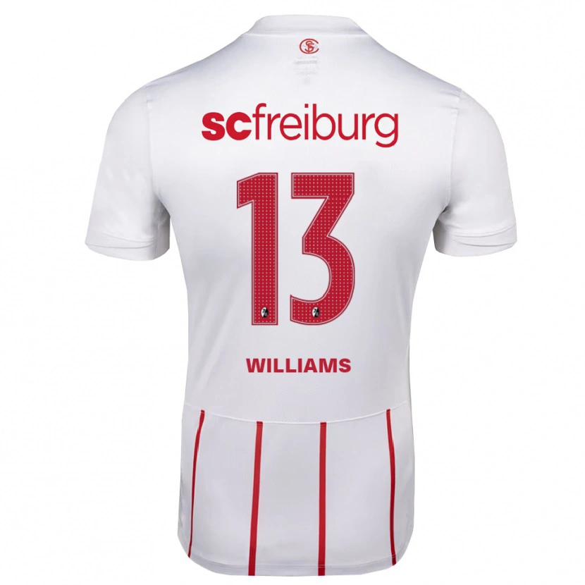Danxen Bambino Maglia Daniel Williams #13 Bianco Rosso Giallo Kit Gara Away 2026/27 Maglietta